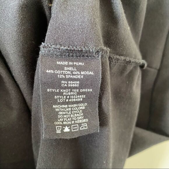 Theory-Black Knot Tee Mini Dress (Size:Small) - Picture 8 of 9